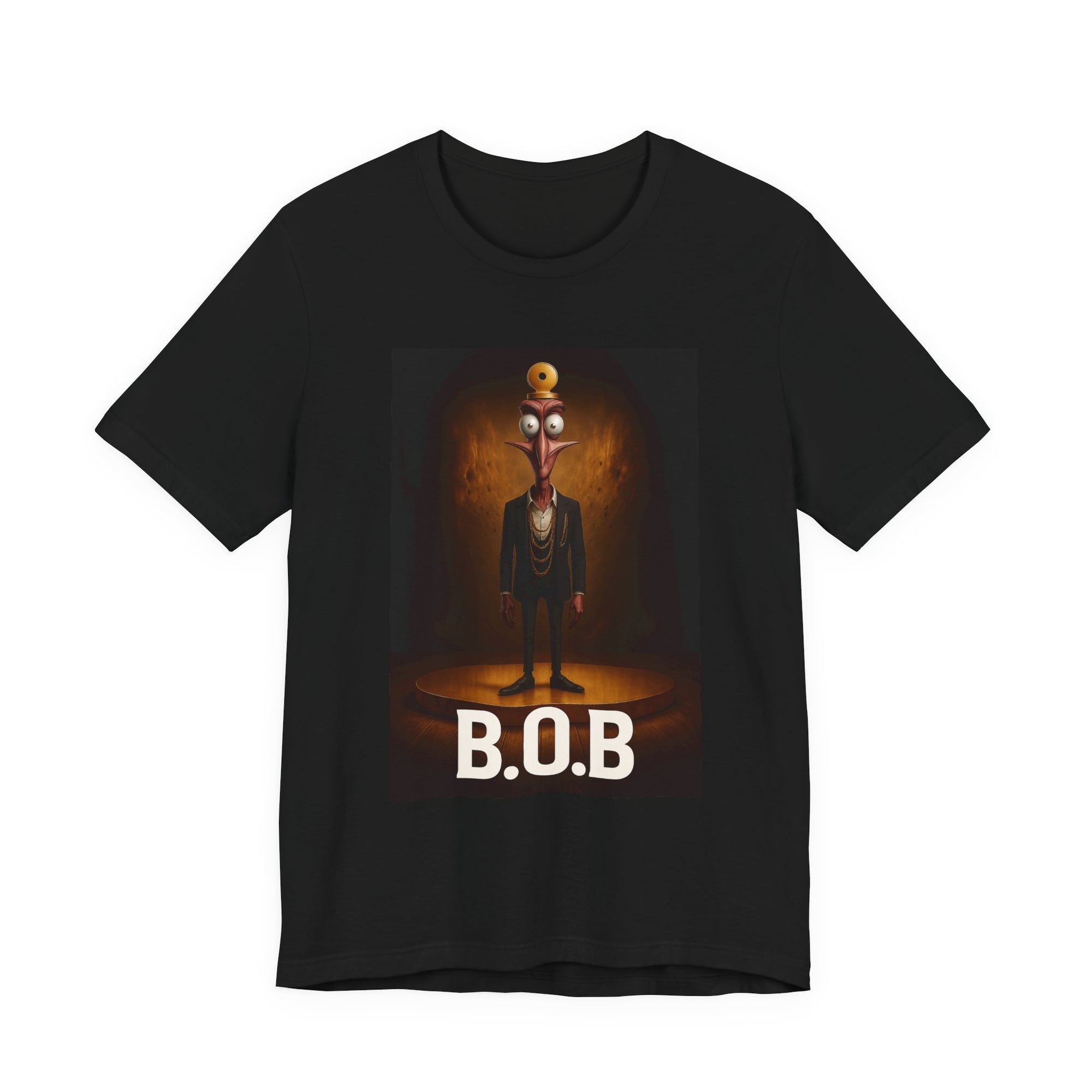 B.O.B. Graphic Tee, Unisex T-Shirt, Funny Casual Wear, Cartoon Character Shirt, Gift for Movie Lovers, Unique Apparel