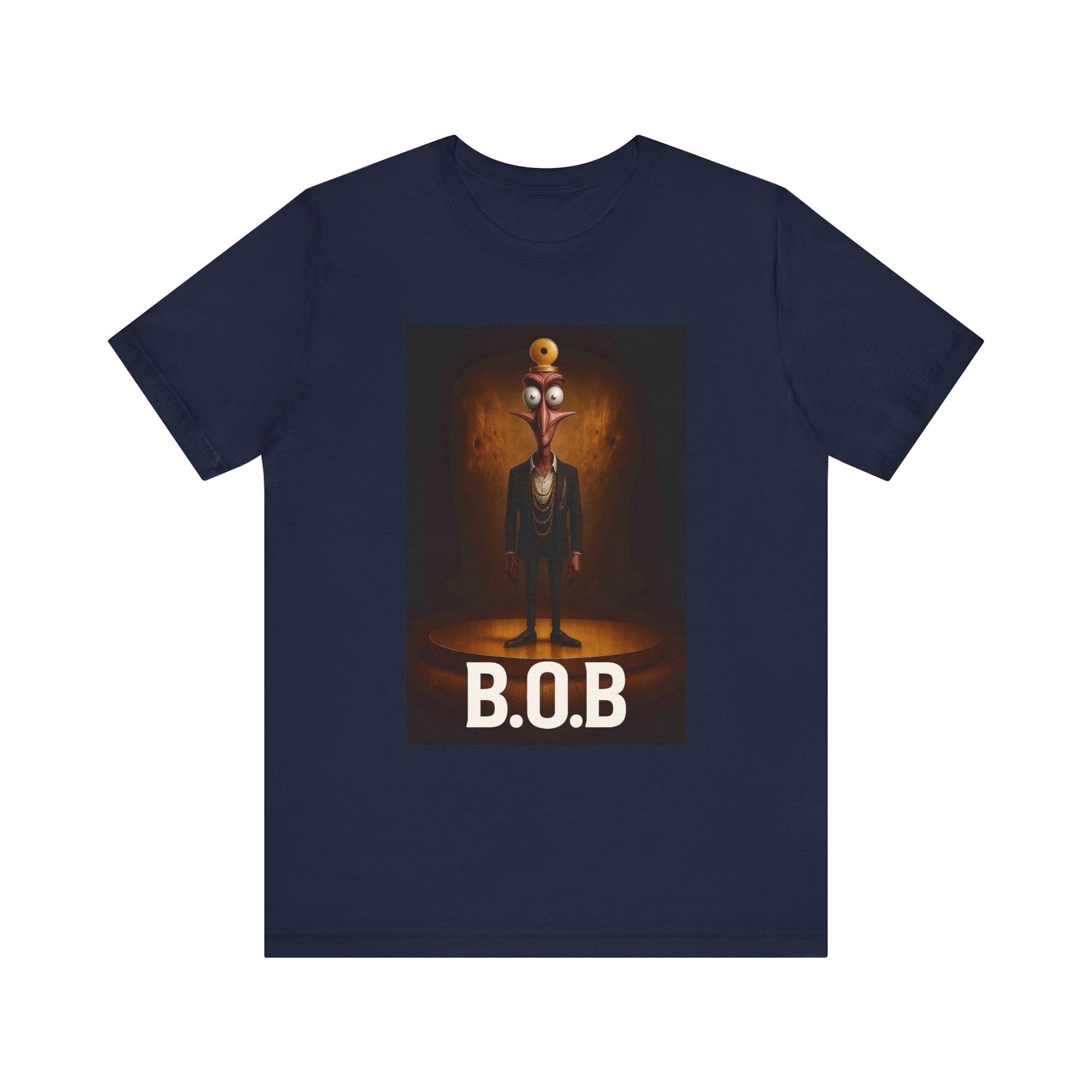 B.O.B. Graphic Tee, Unisex T-Shirt, Funny Casual Wear, Cartoon Character Shirt, Gift for Movie Lovers, Unique Apparel