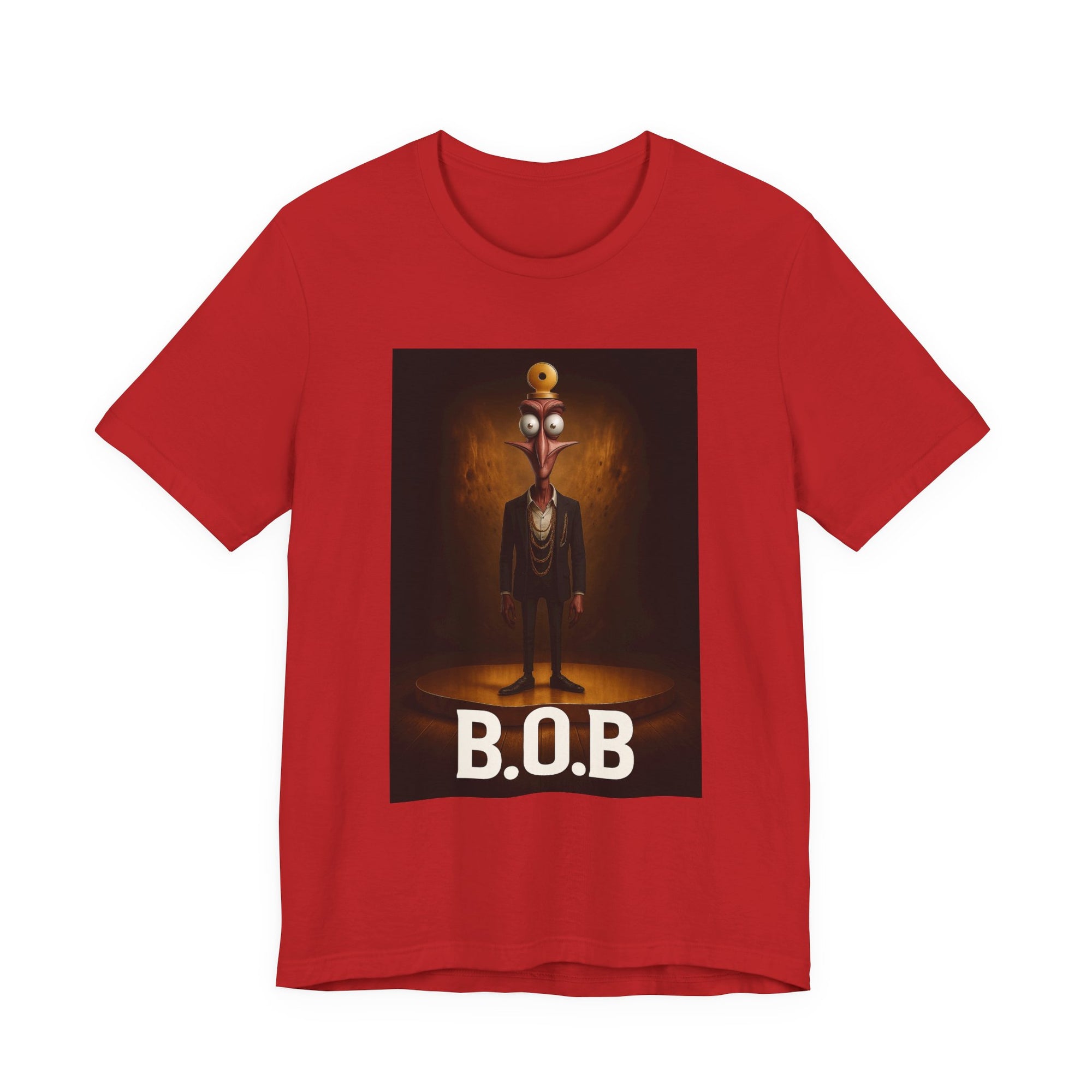 B.O.B. Graphic Tee, Unisex T-Shirt, Funny Casual Wear, Cartoon Character Shirt, Gift for Movie Lovers, Unique Apparel