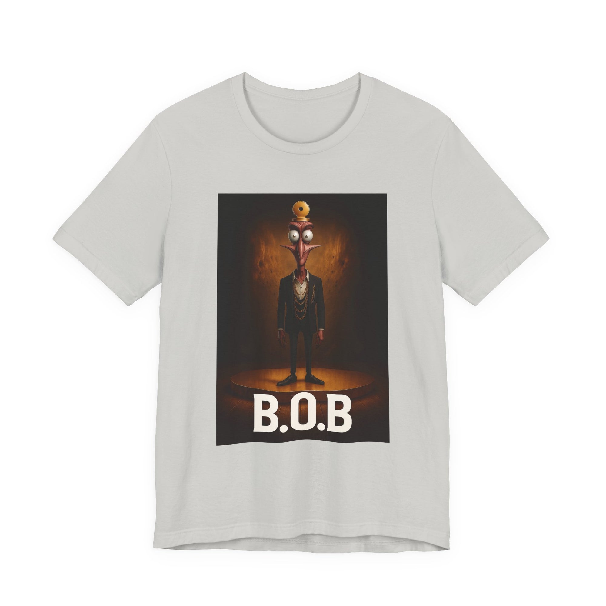 B.O.B. Graphic Tee, Unisex T-Shirt, Funny Casual Wear, Cartoon Character Shirt, Gift for Movie Lovers, Unique Apparel