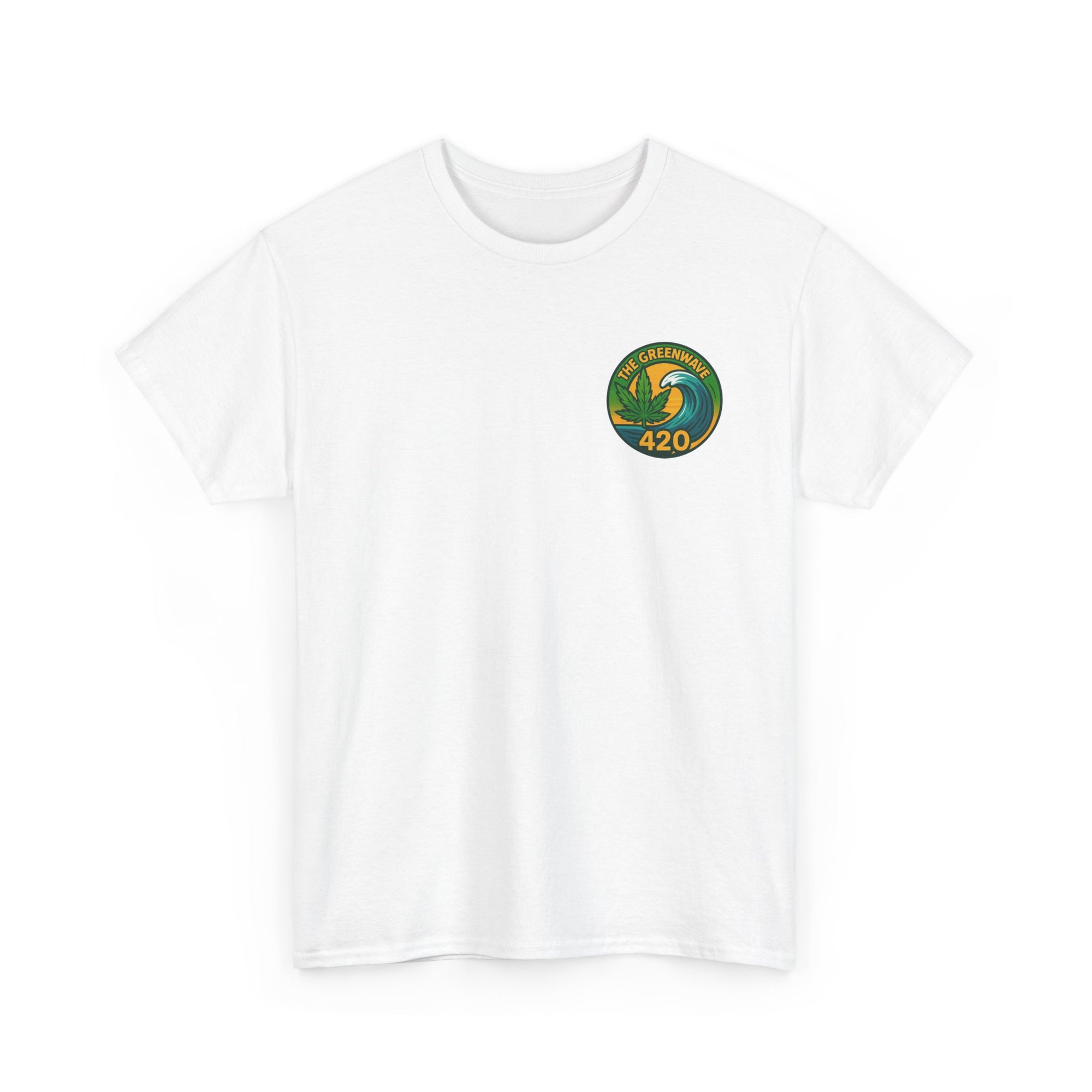 Copy of Unisex Heavy Cotton Tee with Retro Greenwave 420 Design, Cannabis Culture Shirt, Perfect for Festivals, Gifting, Everyday Wear