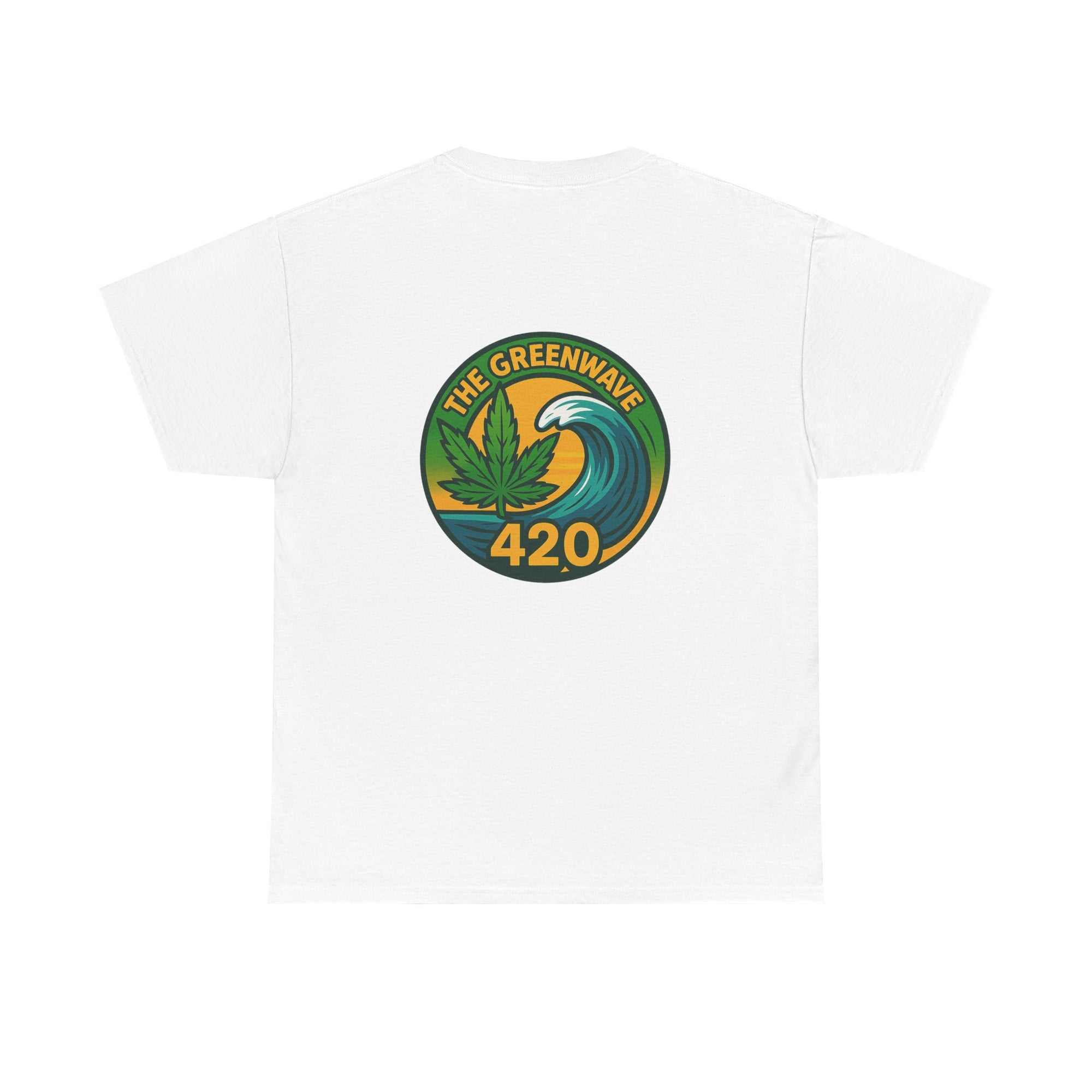 Copy of Unisex Heavy Cotton Tee with Retro Greenwave 420 Design, Cannabis Culture Shirt, Perfect for Festivals, Gifting, Everyday Wear