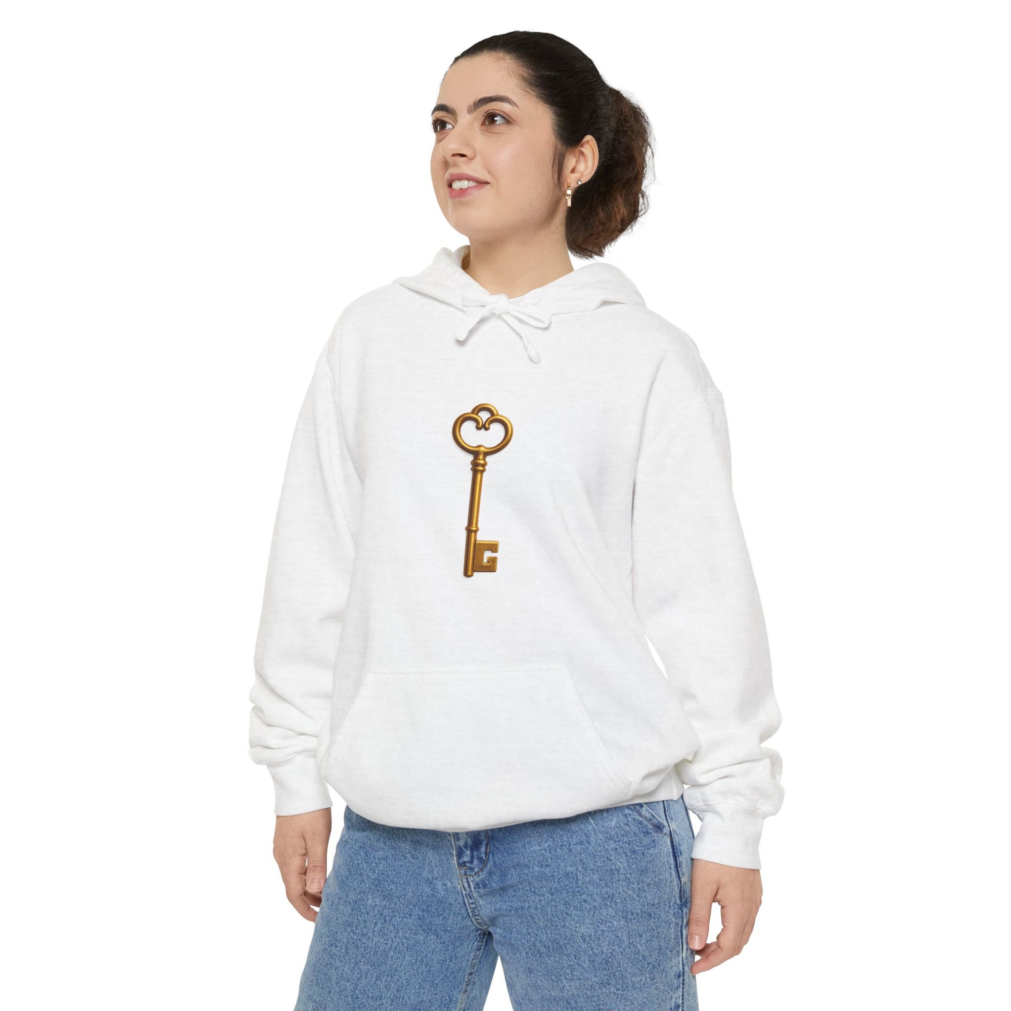 Cozy Unisex Hoodie with Key Design - Perfect for Casual Wear, Gift for Friends, 420 Celebrations, Everyday Comfort, Chill Vibes