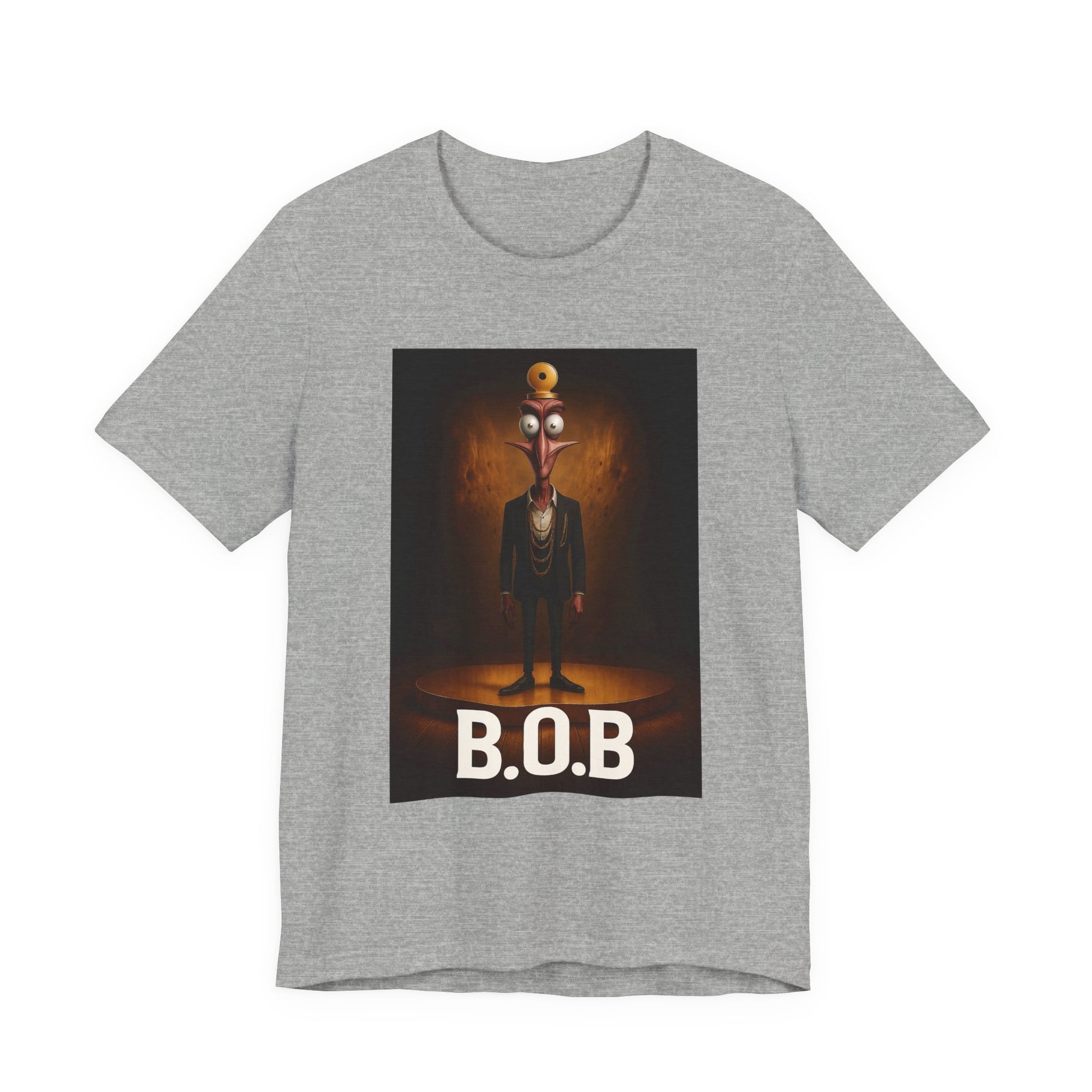 B.O.B. Graphic Tee, Unisex T-Shirt, Funny Casual Wear, Cartoon Character Shirt, Gift for Movie Lovers, Unique Apparel