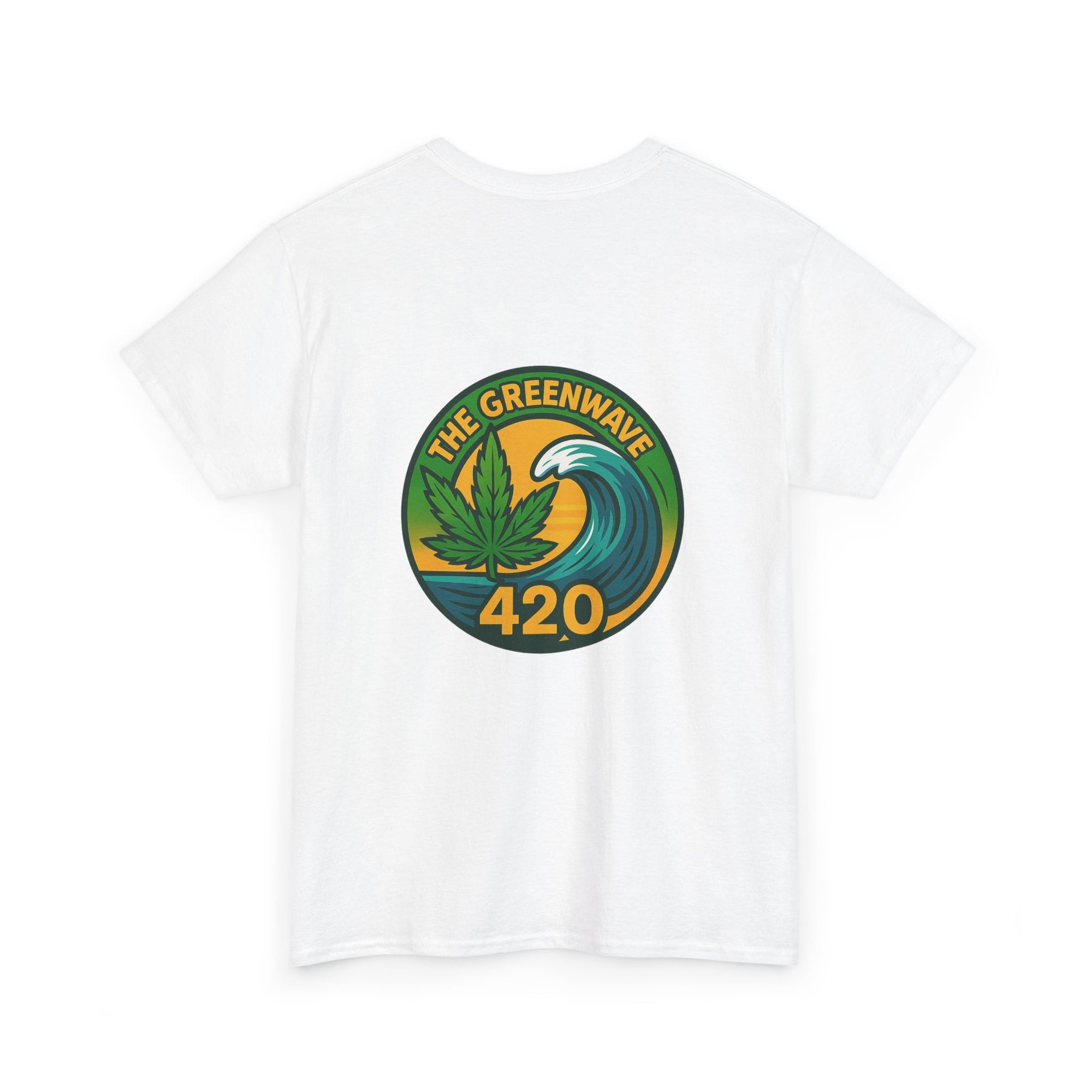 Copy of Unisex Heavy Cotton Tee with Retro Greenwave 420 Design, Cannabis Culture Shirt, Perfect for Festivals, Gifting, Everyday Wear