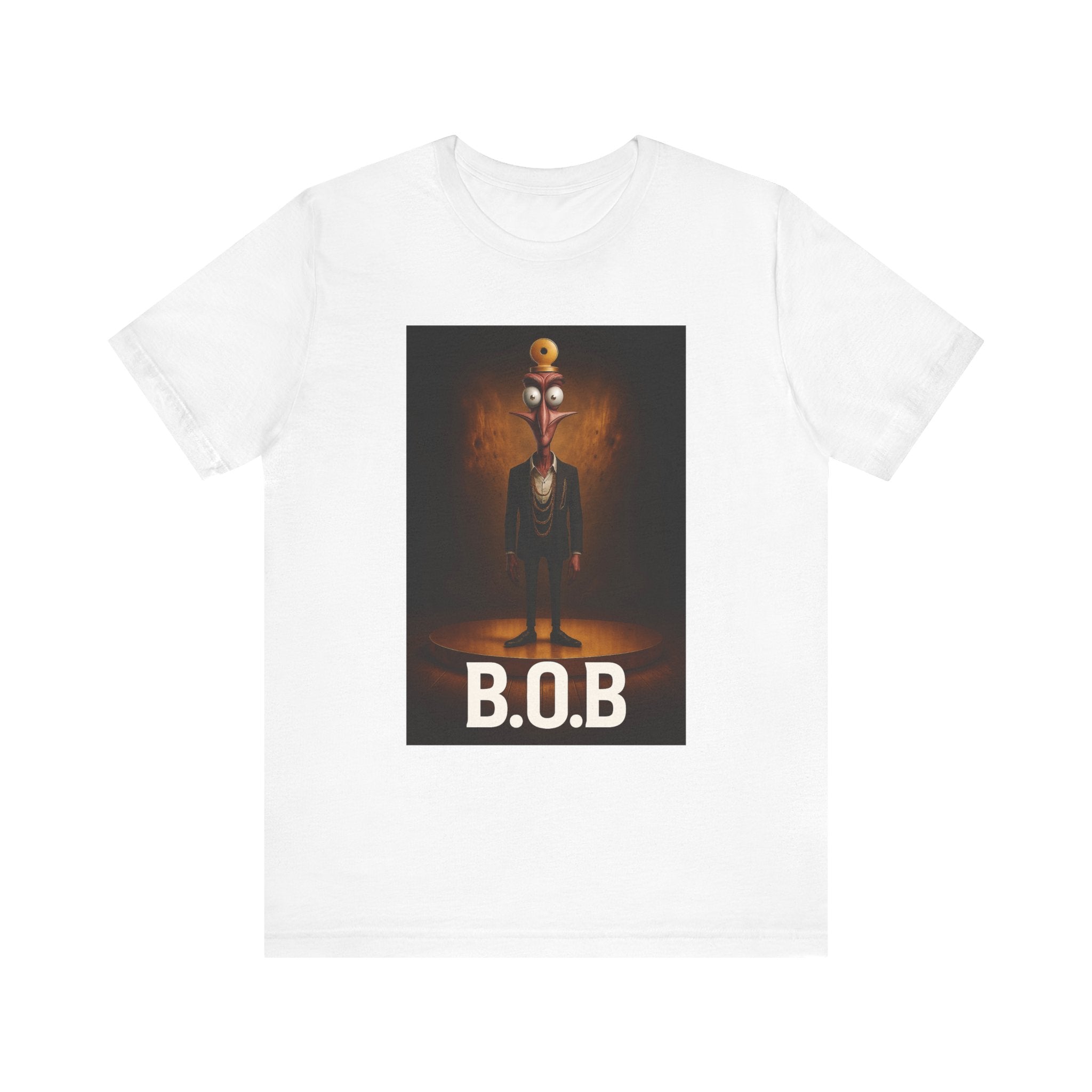 B.O.B. Graphic Tee, Unisex T-Shirt, Funny Casual Wear, Cartoon Character Shirt, Gift for Movie Lovers, Unique Apparel