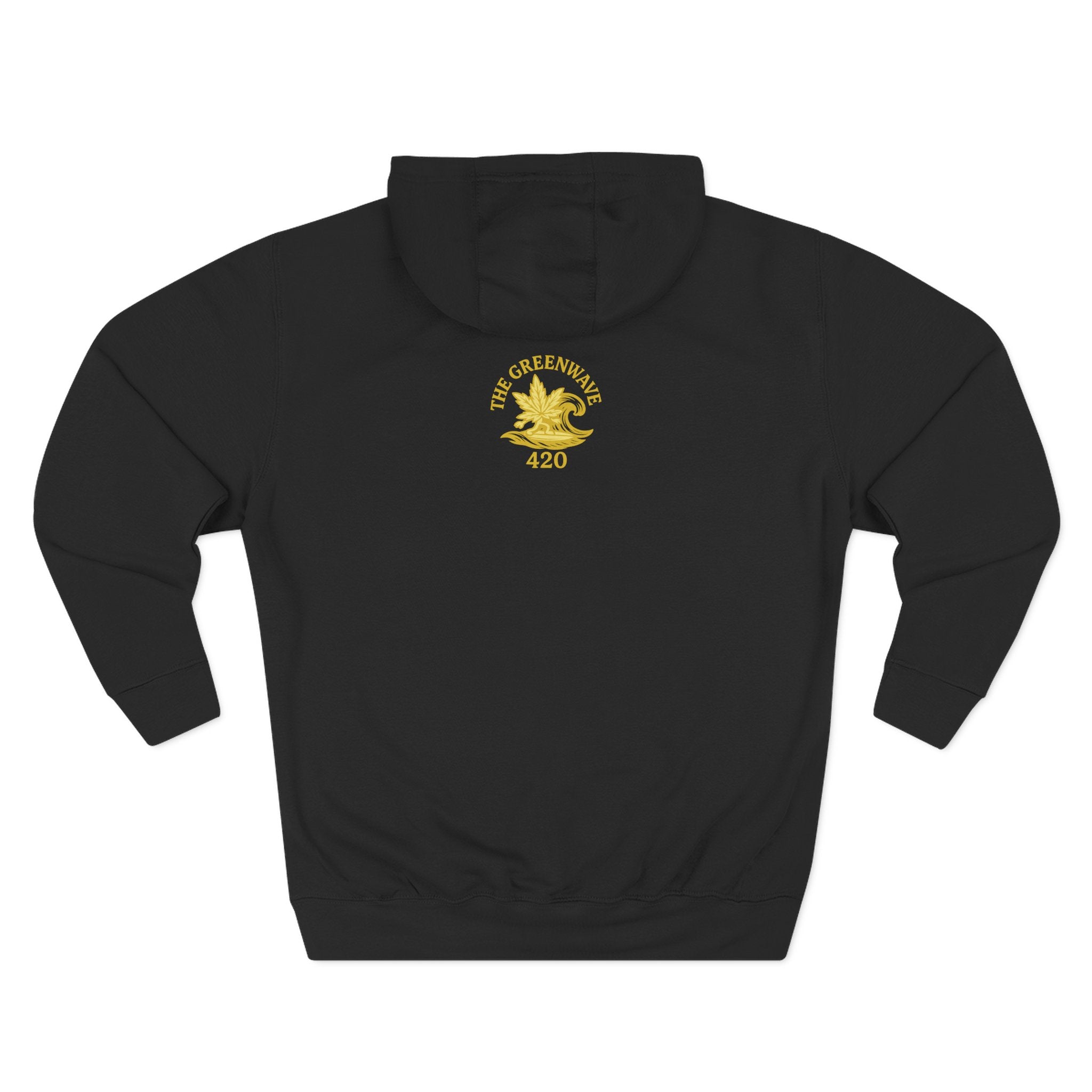 Three-Panel Fleece Hoodie with Cool Graphics, Casual Wear, Cozy Layer, Gift for Friends, 420 Merch, Unique Streetwear