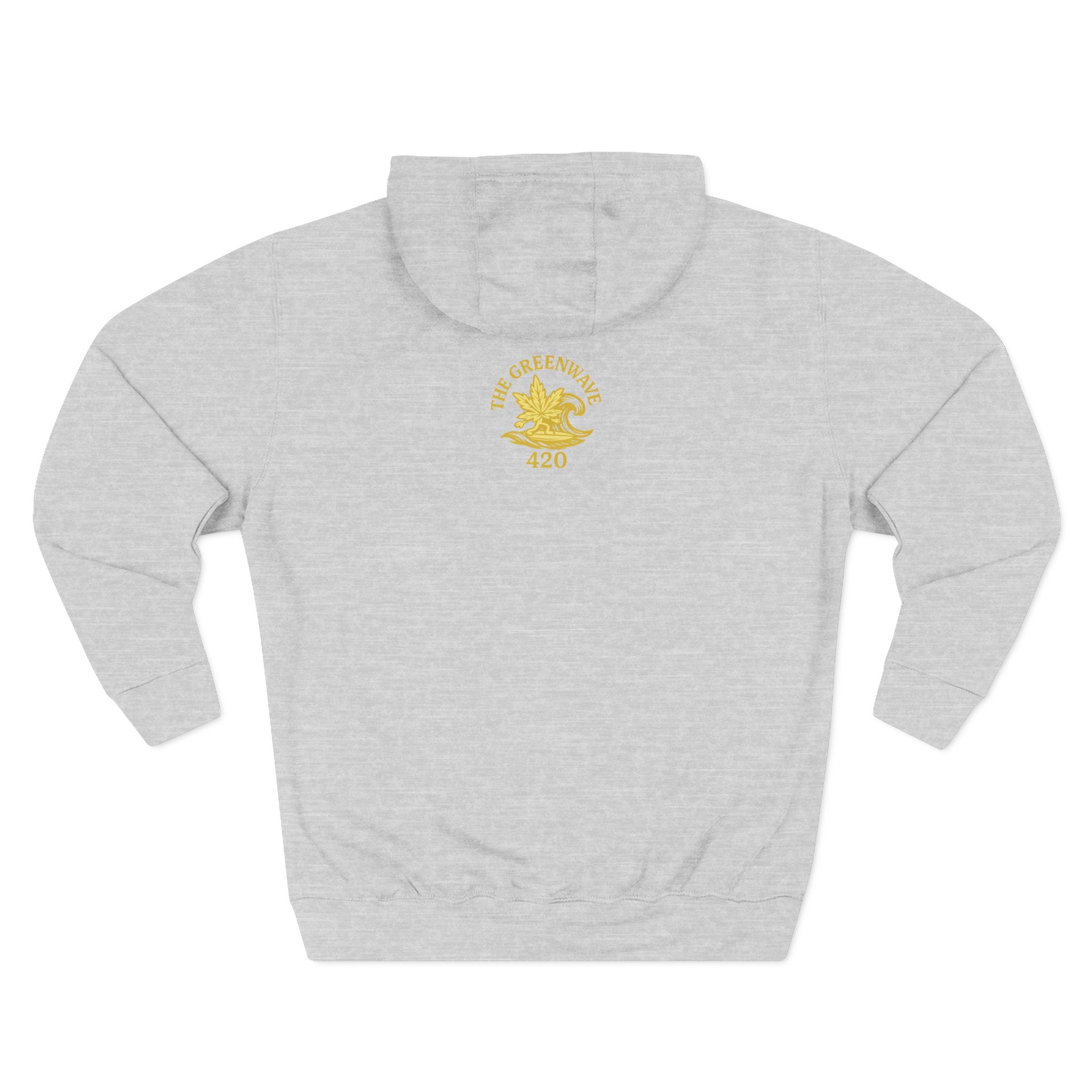 Three-Panel Fleece Hoodie with Cool Graphics, Casual Wear, Cozy Layer, Gift for Friends, 420 Merch, Unique Streetwear