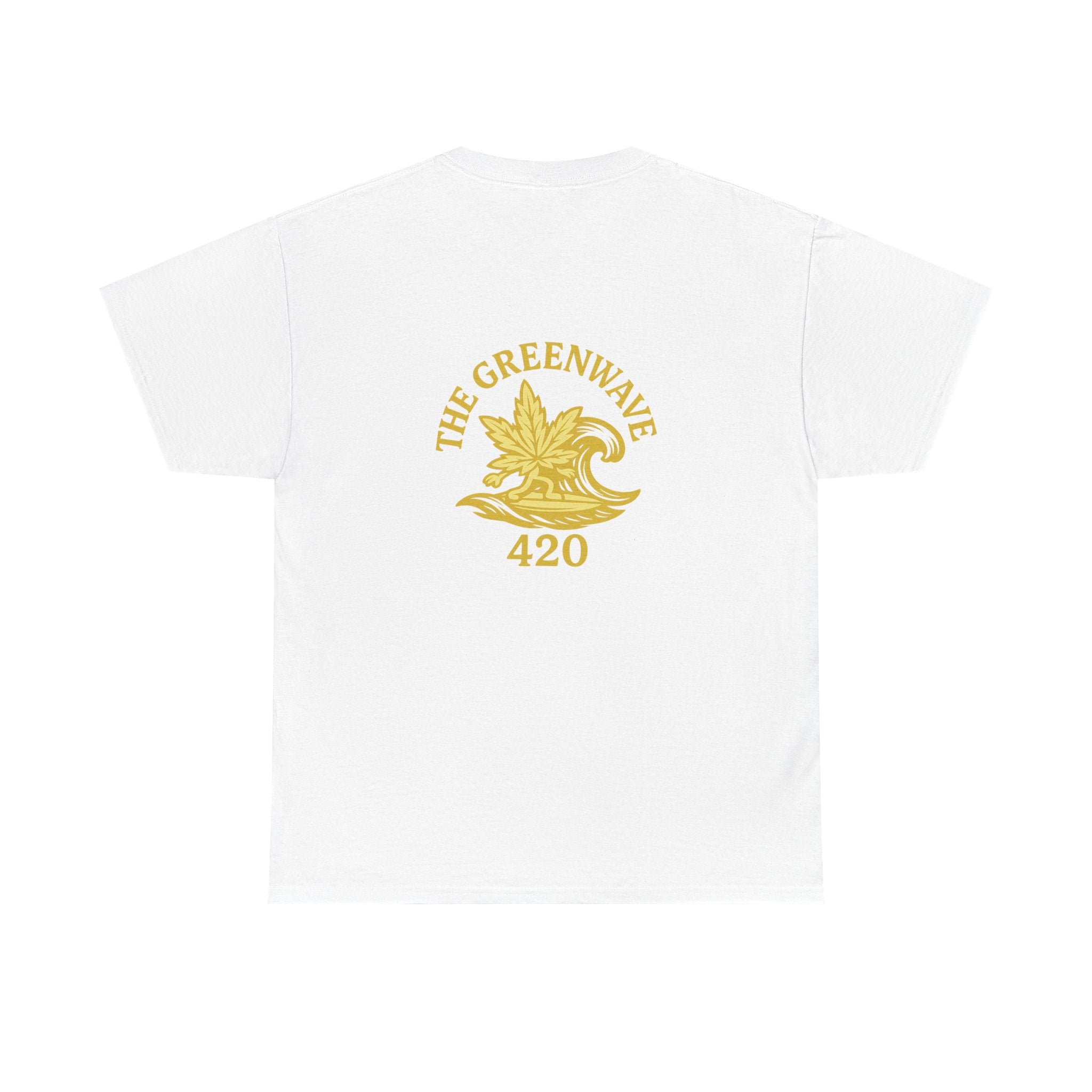 Unisex Heavy Cotton Tee with Retro Greenwave 420 Design, Cannabis Culture Shirt, Perfect for Festivals, Gifting, Everyday Wear