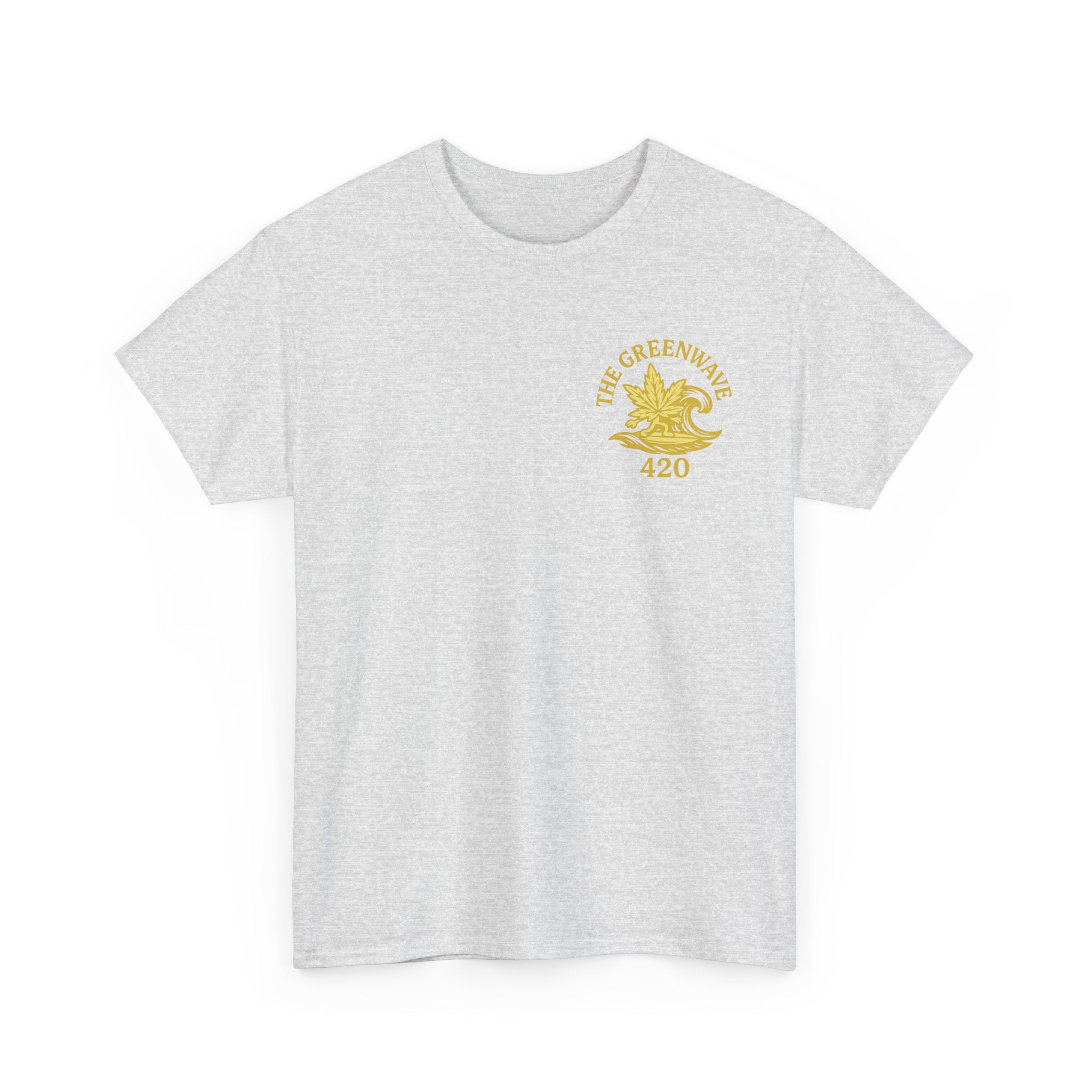 Unisex Heavy Cotton Tee with Retro Greenwave 420 Design, Cannabis Culture Shirt, Perfect for Festivals, Gifting, Everyday Wear