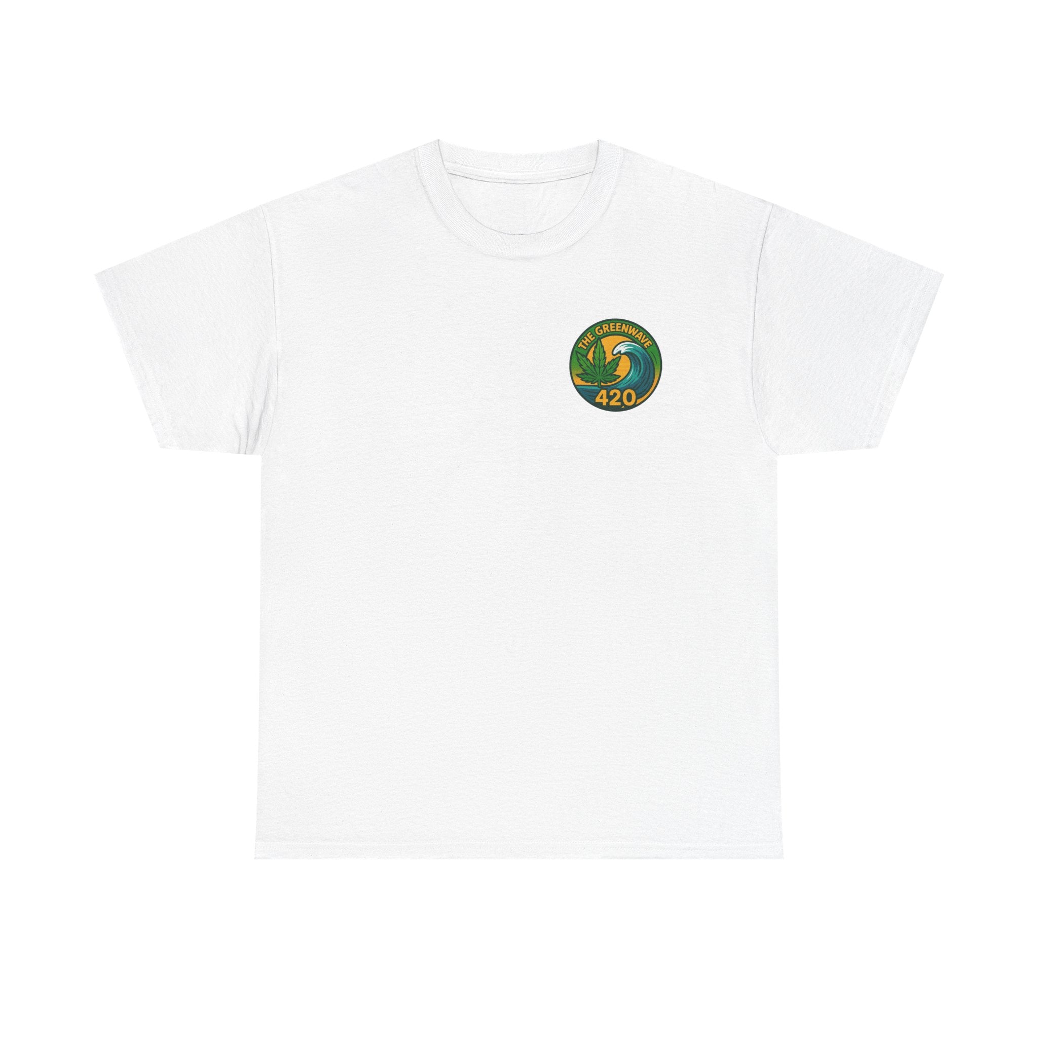 Copy of Unisex Heavy Cotton Tee with Retro Greenwave 420 Design, Cannabis Culture Shirt, Perfect for Festivals, Gifting, Everyday Wear