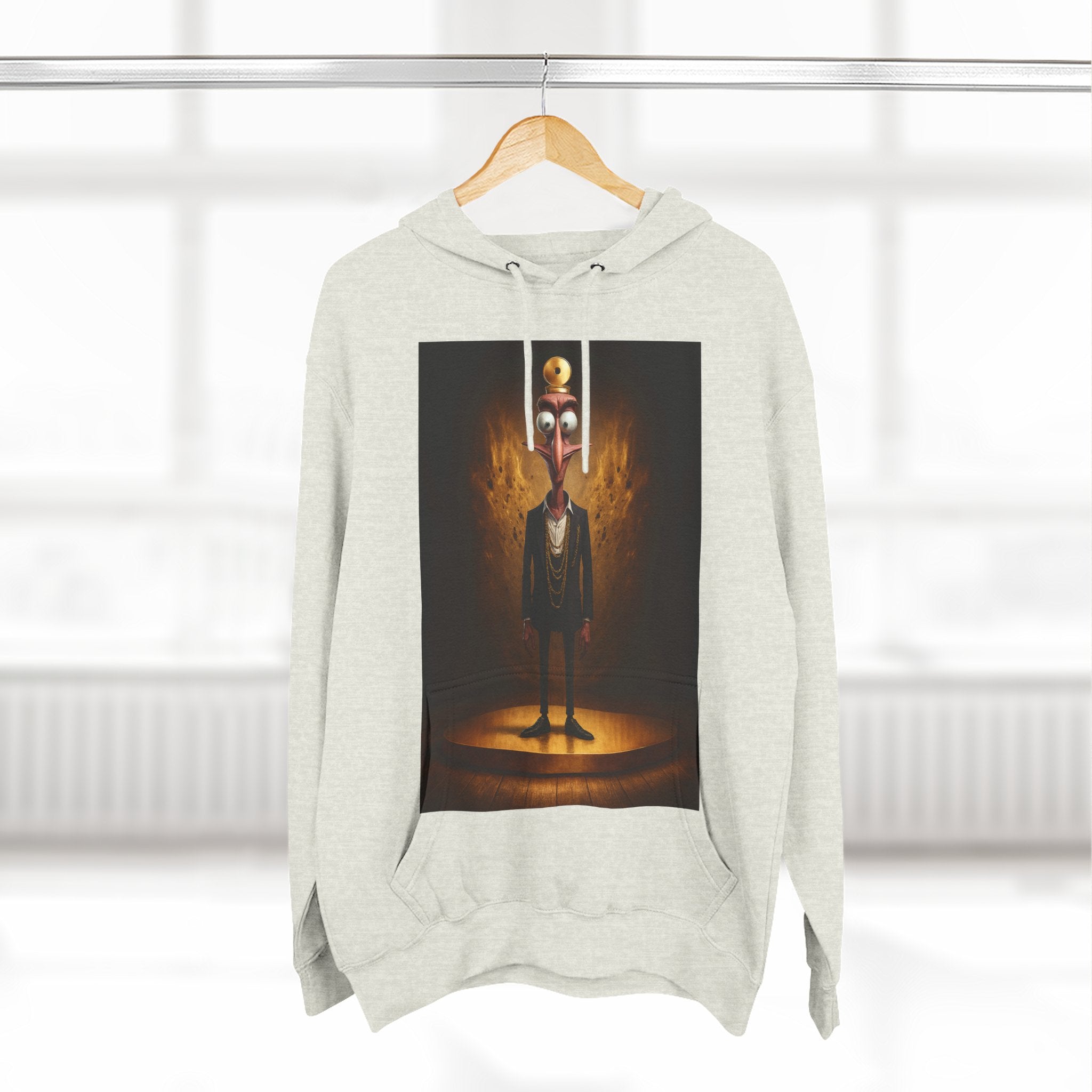 Three-Panel Fleece Hoodie with Cool Graphics, Casual Wear, Cozy Layer, Gift for Friends, 420 Merch, Unique Streetwear