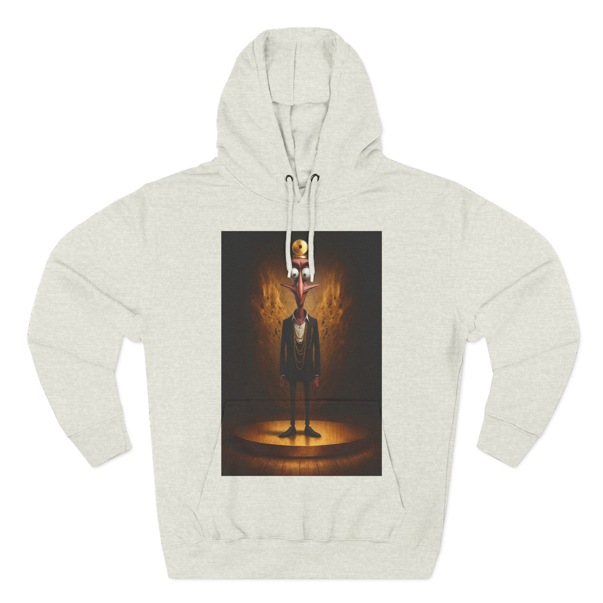 Three-Panel Fleece Hoodie with Cool Graphics, Casual Wear, Cozy Layer, Gift for Friends, 420 Merch, Unique Streetwear