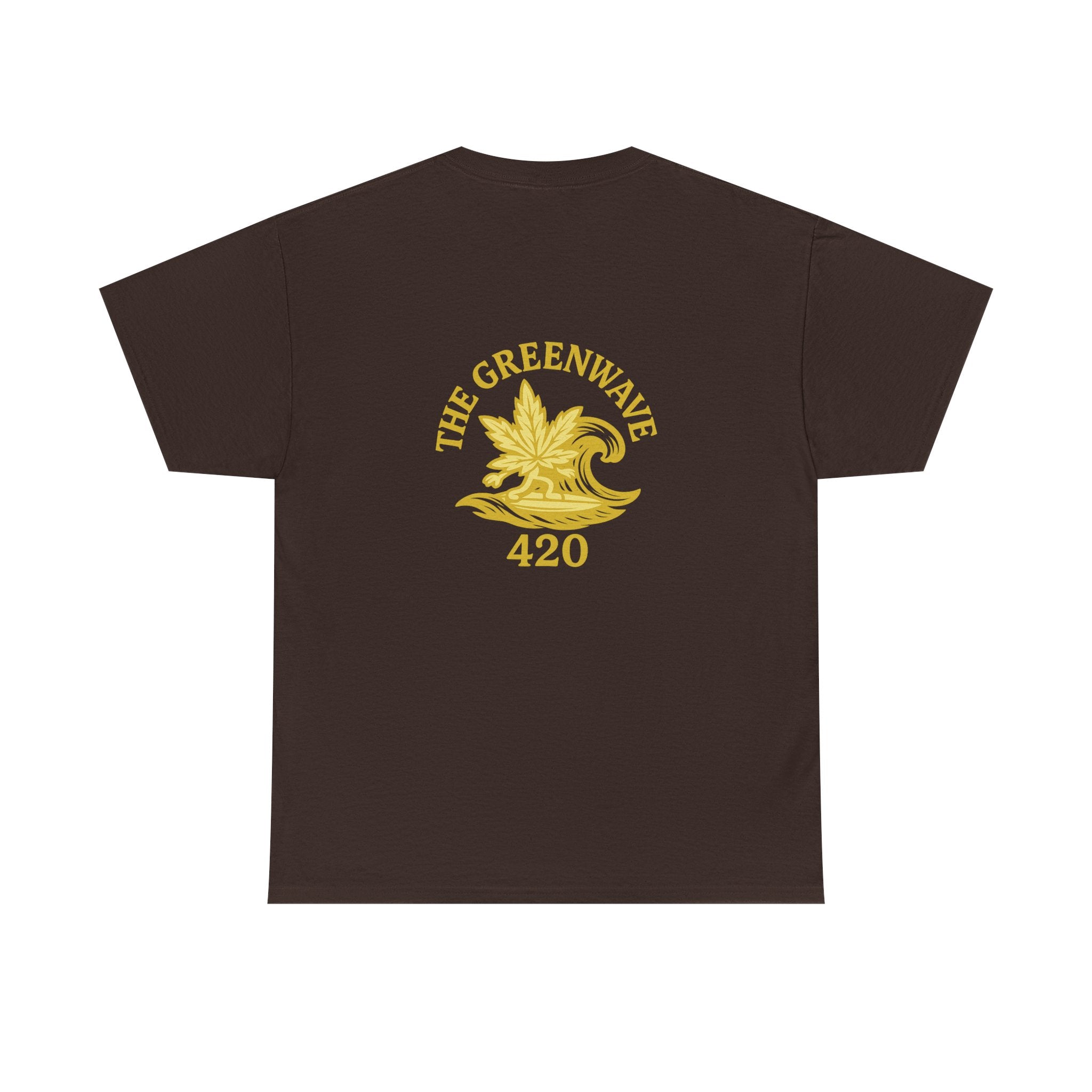 Unisex Heavy Cotton Tee with Retro Greenwave 420 Design, Cannabis Culture Shirt, Perfect for Festivals, Gifting, Everyday Wear