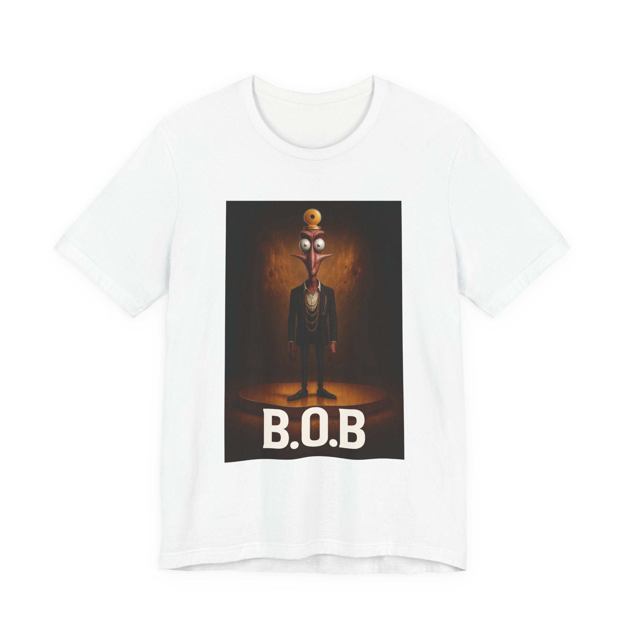 B.O.B. Graphic Tee, Unisex T-Shirt, Funny Casual Wear, Cartoon Character Shirt, Gift for Movie Lovers, Unique Apparel