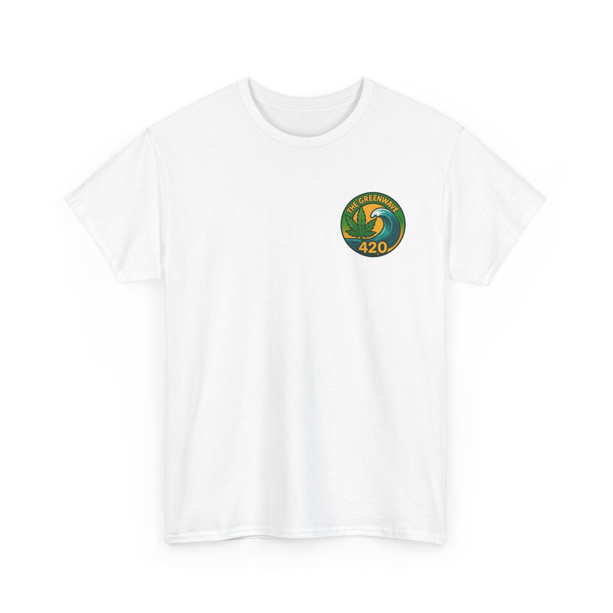 Copy of Unisex Heavy Cotton Tee with Retro Greenwave 420 Design, Cannabis Culture Shirt, Perfect for Festivals, Gifting, Everyday Wear