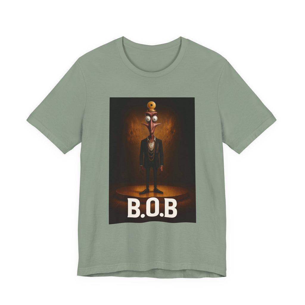 B.O.B. Graphic Tee, Unisex T-Shirt, Funny Casual Wear, Cartoon Character Shirt, Gift for Movie Lovers, Unique Apparel