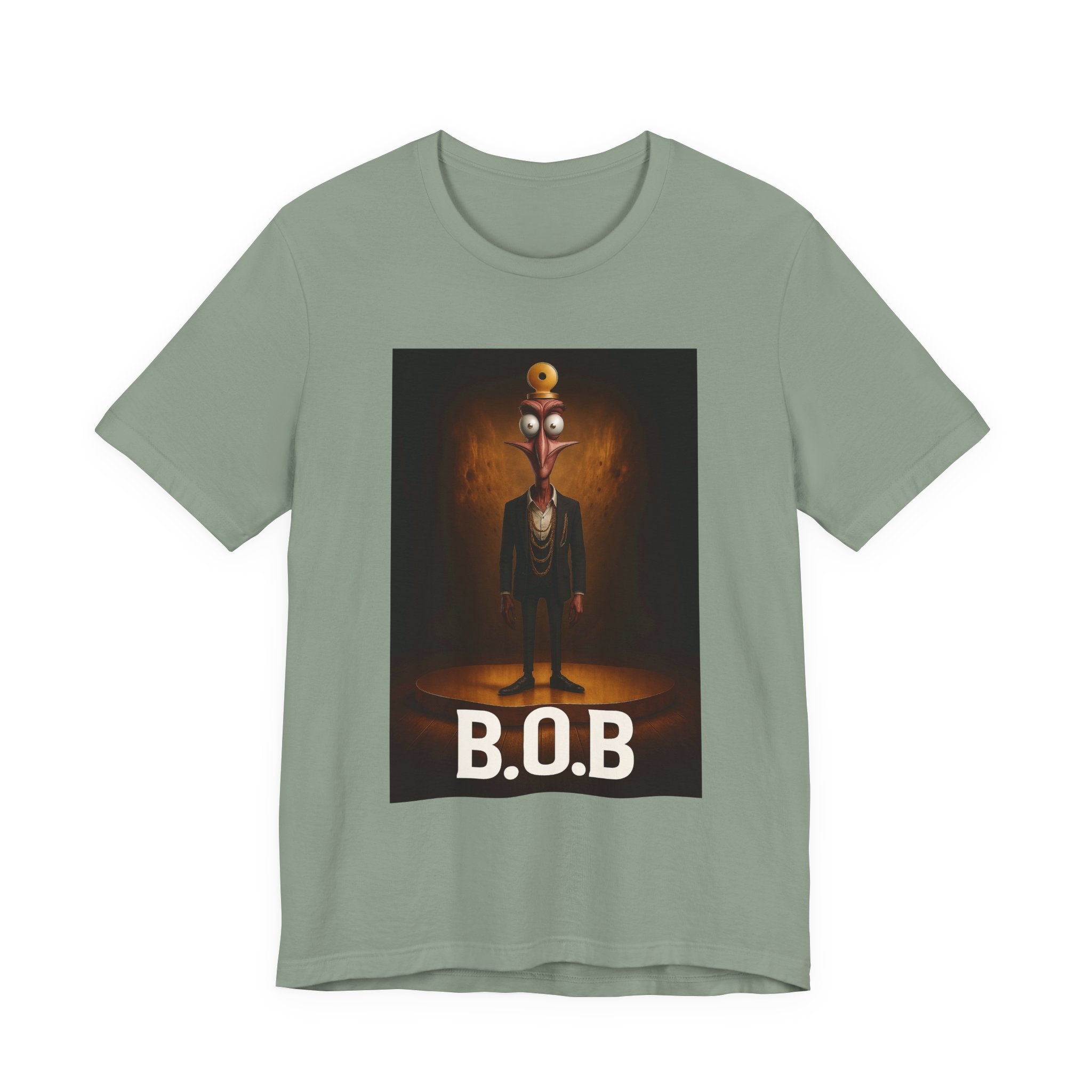 B.O.B. Graphic Tee, Unisex T-Shirt, Funny Casual Wear, Cartoon Character Shirt, Gift for Movie Lovers, Unique Apparel