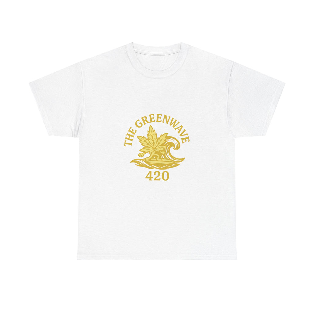 Copy of Copy of Unisex Heavy Cotton Tee with Retro Greenwave 420 Design, Cannabis Culture Shirt, Perfect for Festivals, Gifting, Everyday Wear