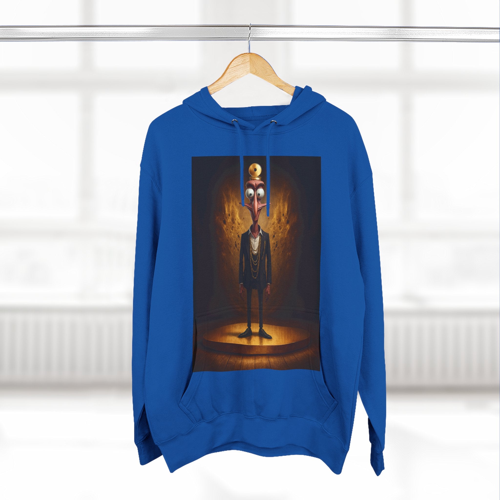 Three-Panel Fleece Hoodie with Cool Graphics, Casual Wear, Cozy Layer, Gift for Friends, 420 Merch, Unique Streetwear