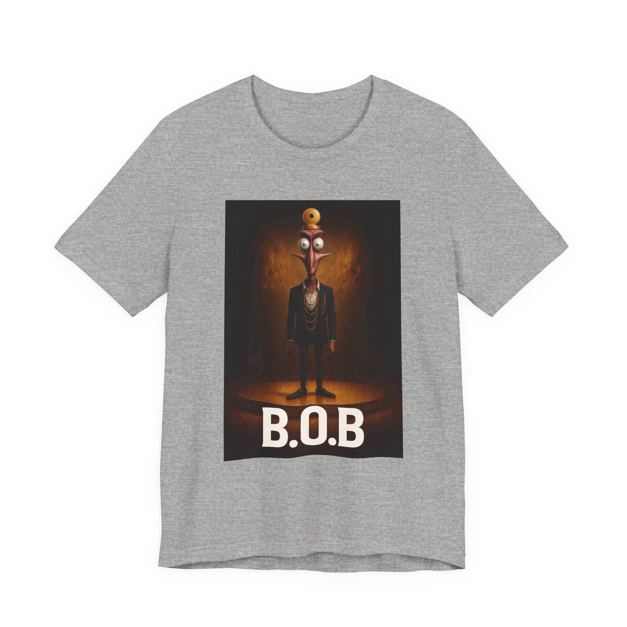 B.O.B. Graphic Tee, Unisex T-Shirt, Funny Casual Wear, Cartoon Character Shirt, Gift for Movie Lovers, Unique Apparel