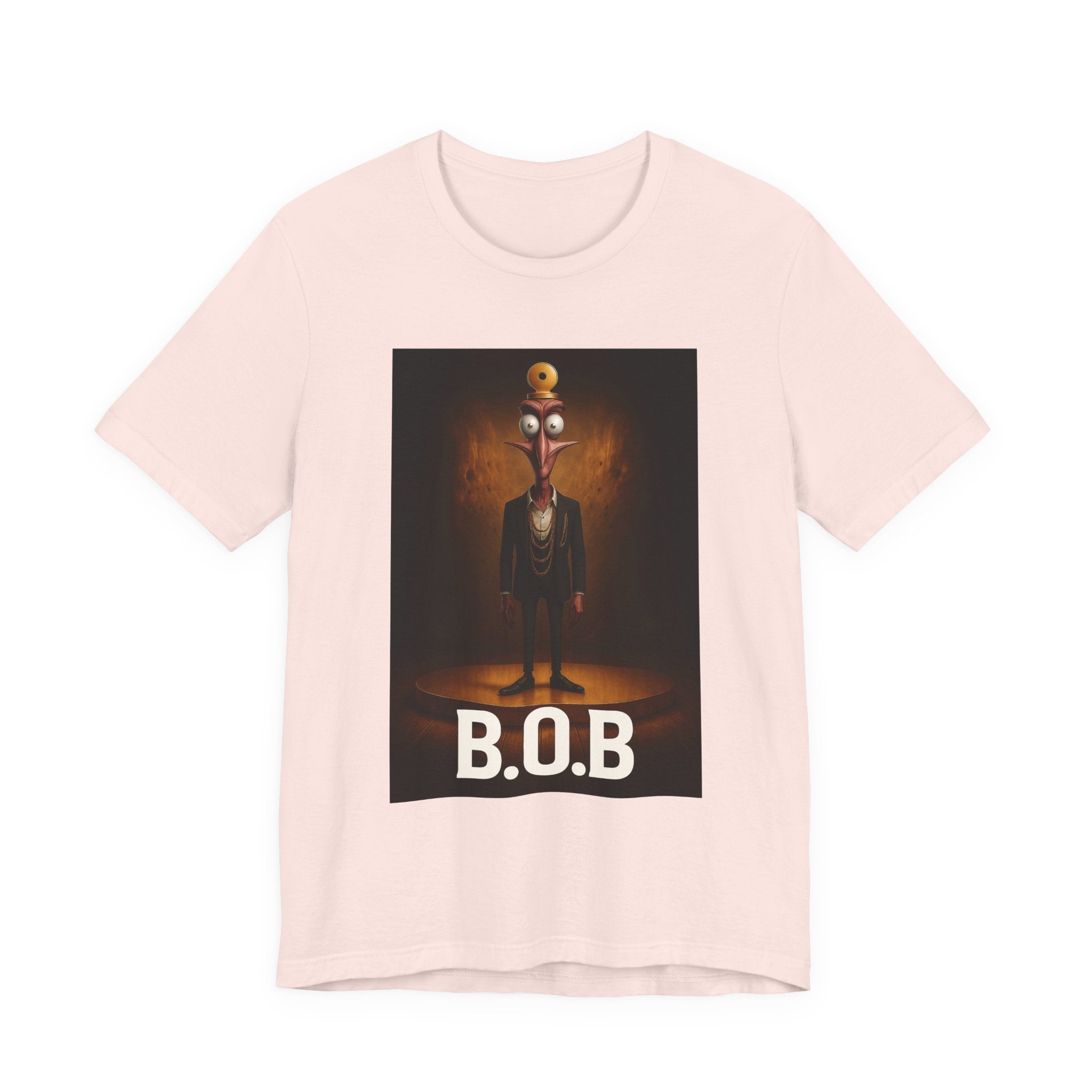 B.O.B. Graphic Tee, Unisex T-Shirt, Funny Casual Wear, Cartoon Character Shirt, Gift for Movie Lovers, Unique Apparel
