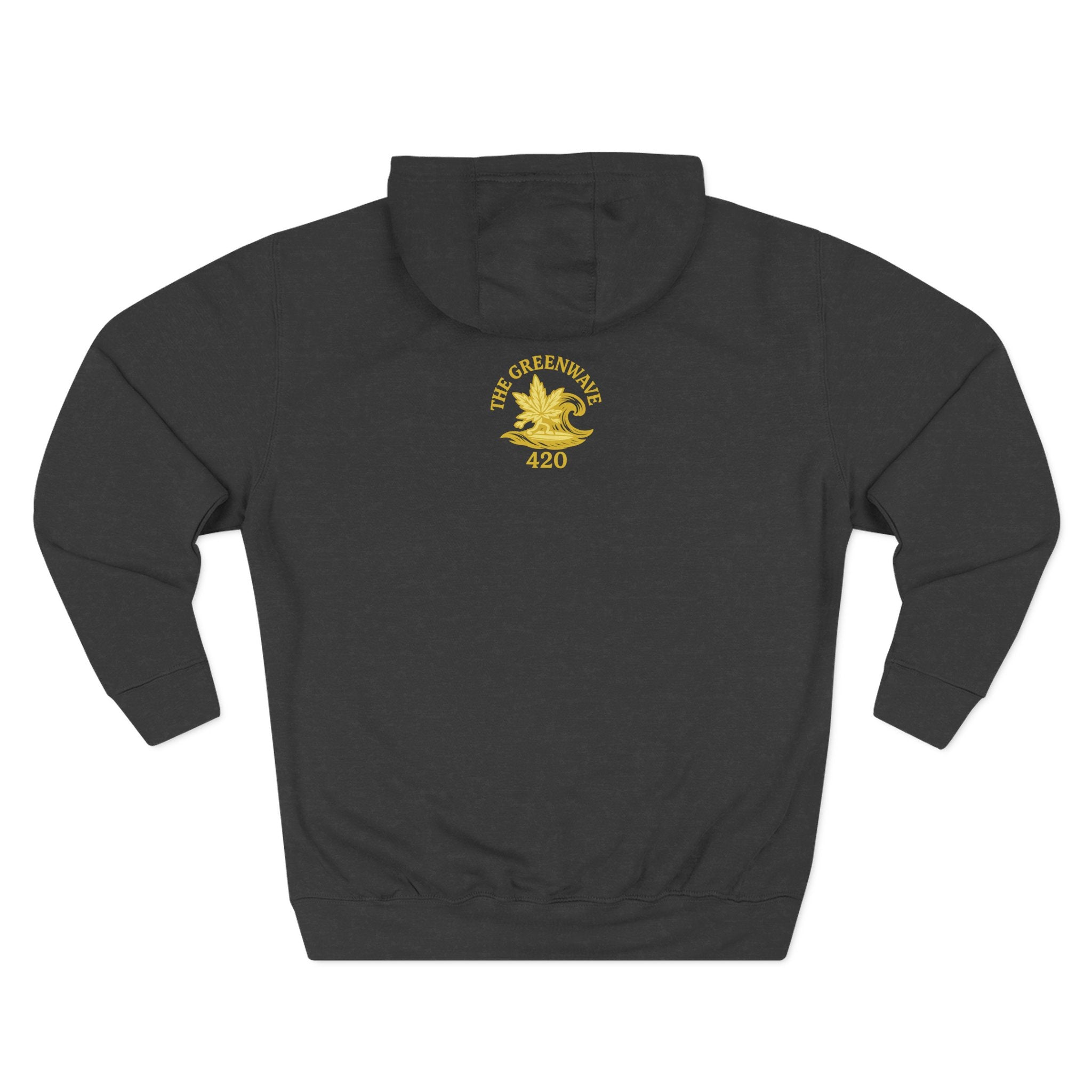 Three-Panel Fleece Hoodie with Cool Graphics, Casual Wear, Cozy Layer, Gift for Friends, 420 Merch, Unique Streetwear