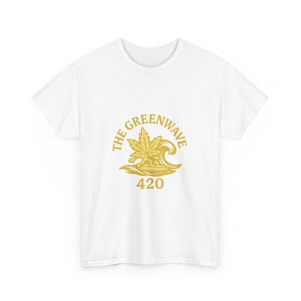 Copy of Copy of Unisex Heavy Cotton Tee with Retro Greenwave 420 Design, Cannabis Culture Shirt, Perfect for Festivals, Gifting, Everyday Wear
