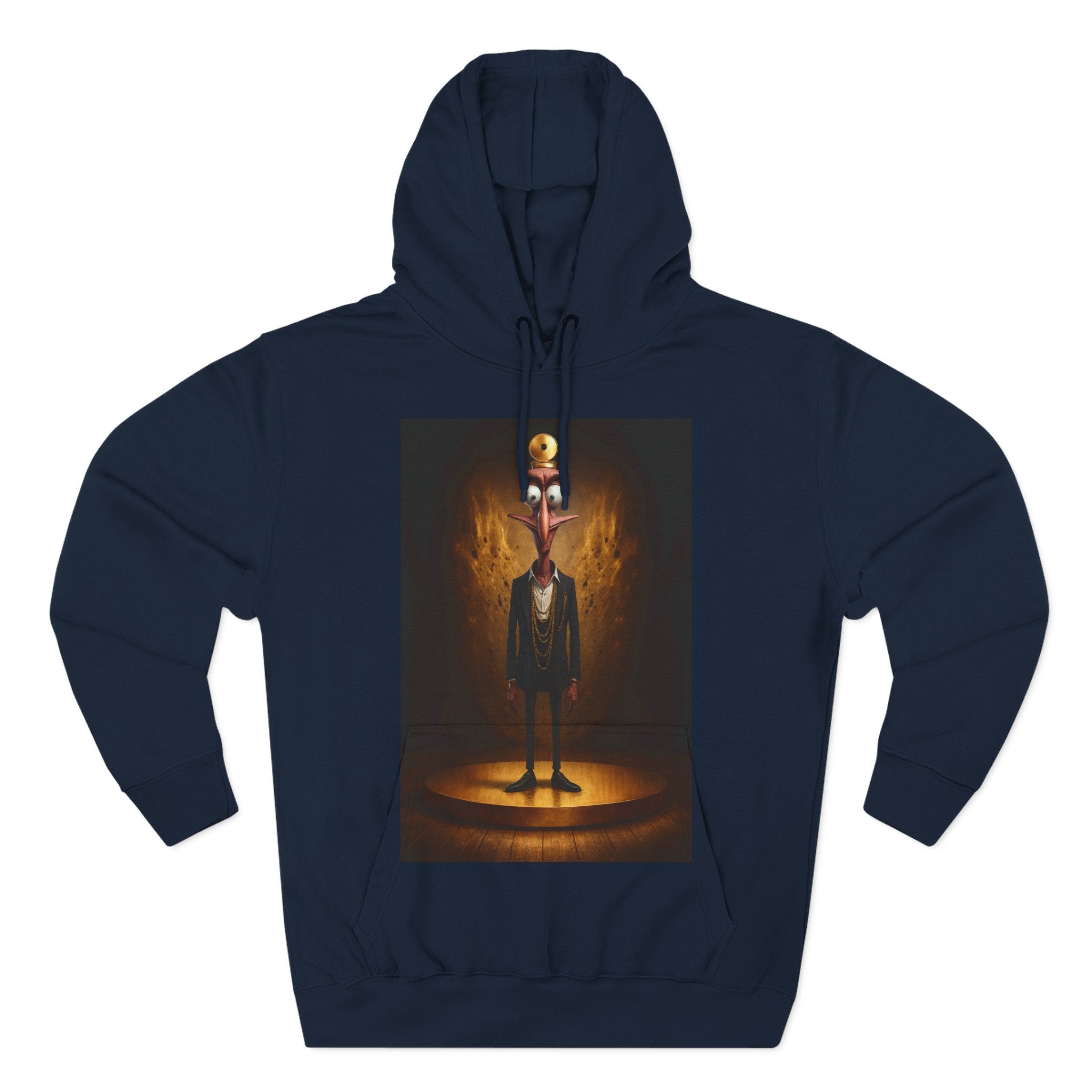 Three-Panel Fleece Hoodie with Cool Graphics, Casual Wear, Cozy Layer, Gift for Friends, 420 Merch, Unique Streetwear