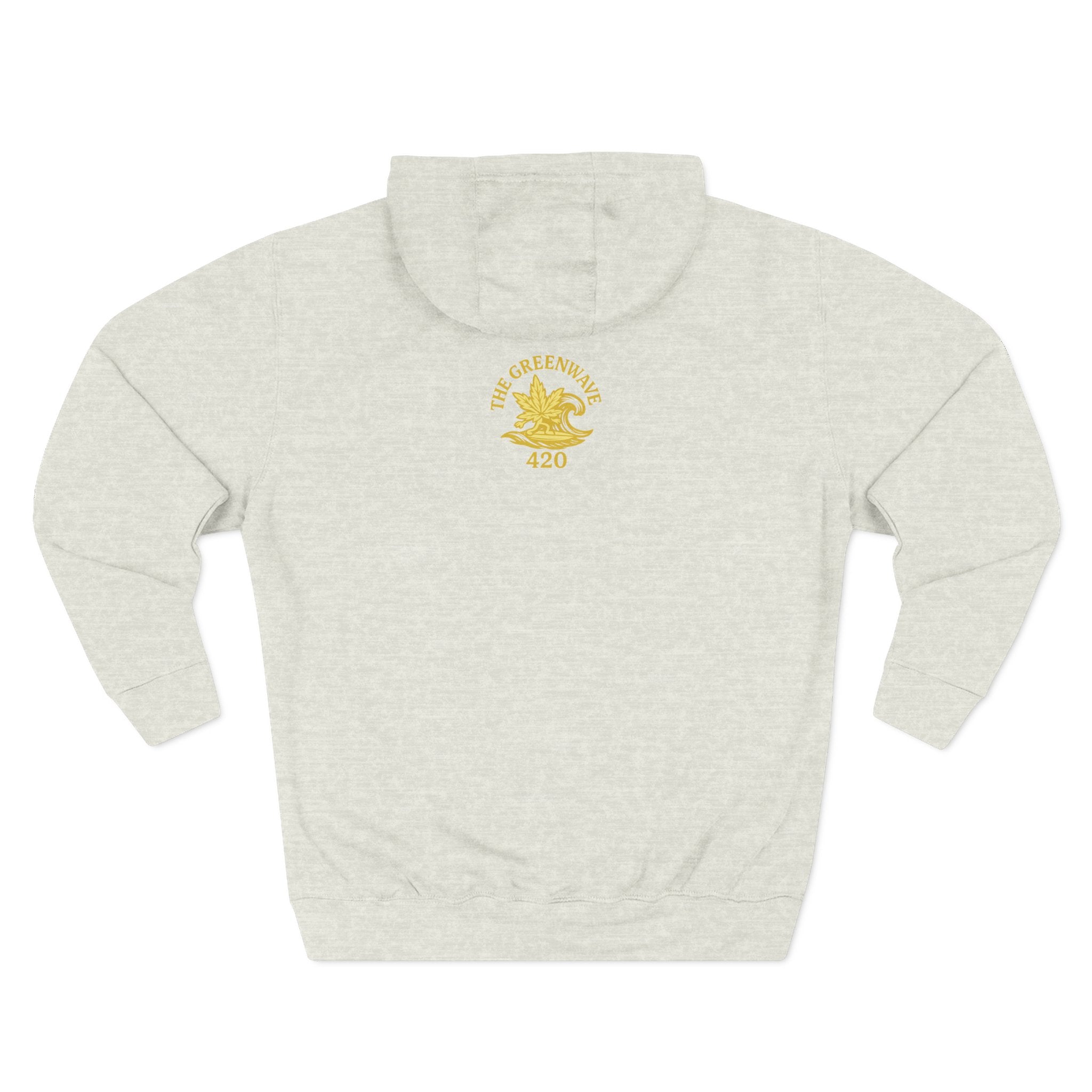 Three-Panel Fleece Hoodie with Cool Graphics, Casual Wear, Cozy Layer, Gift for Friends, 420 Merch, Unique Streetwear