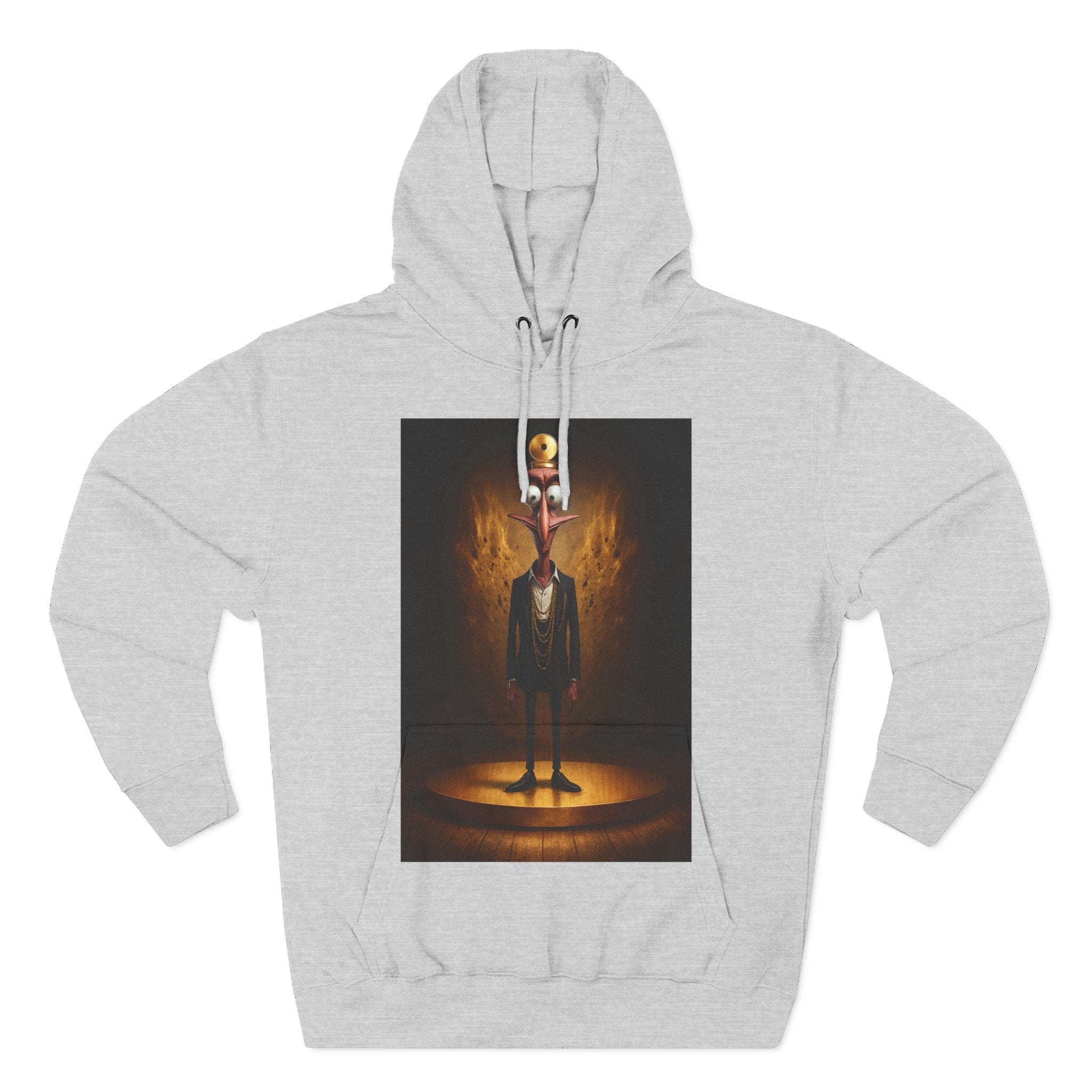 Three-Panel Fleece Hoodie with Cool Graphics, Casual Wear, Cozy Layer, Gift for Friends, 420 Merch, Unique Streetwear
