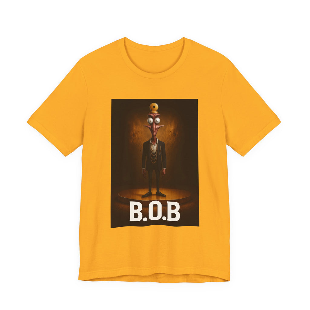 B.O.B. Graphic Tee, Unisex T-Shirt, Funny Casual Wear, Cartoon Character Shirt, Gift for Movie Lovers, Unique Apparel
