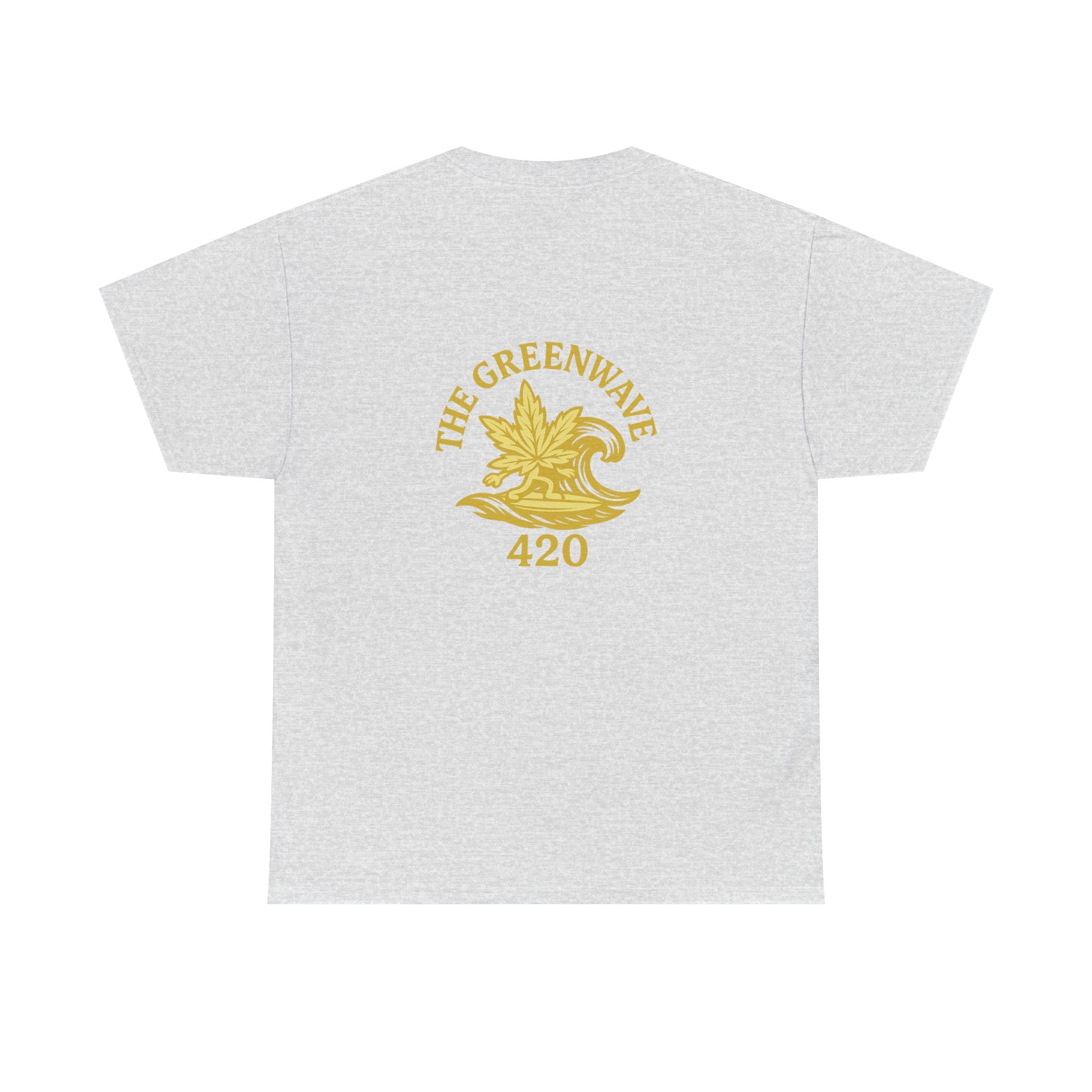 Unisex Heavy Cotton Tee with Retro Greenwave 420 Design, Cannabis Culture Shirt, Perfect for Festivals, Gifting, Everyday Wear